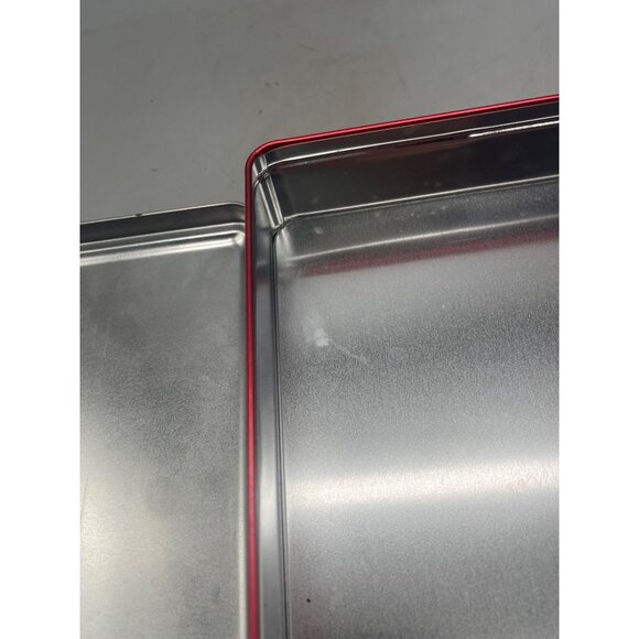 Christmas empty tin the swiss colony Santa mouse boy with list holly red READ - Picture 4 of 7